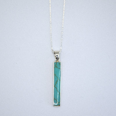 Slim Rectangle Pendant & Chain
