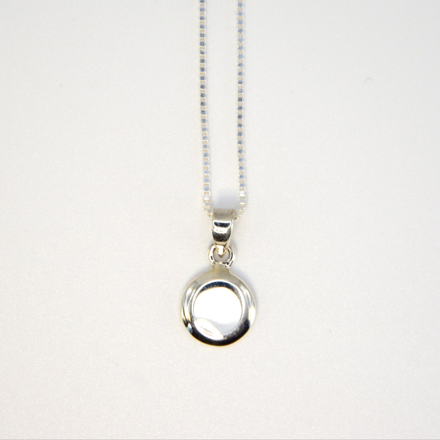 Small Round Pendant with Silver Border