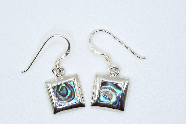 Square Drop Earrings with border