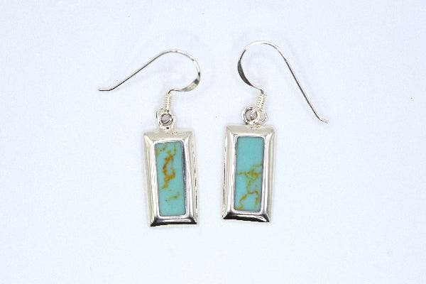 Rectangle Stone Drop Earrings