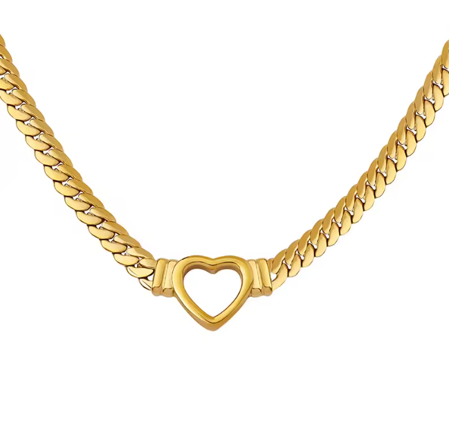 Valencia Heart Chain Necklace