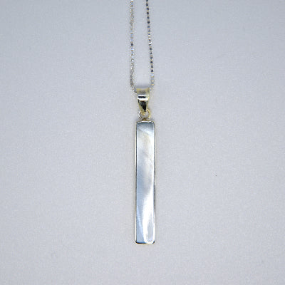 Slim Rectangle Pendant & Chain