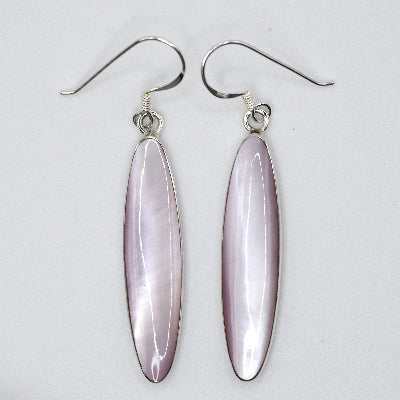 Long Oval Drop Earrings