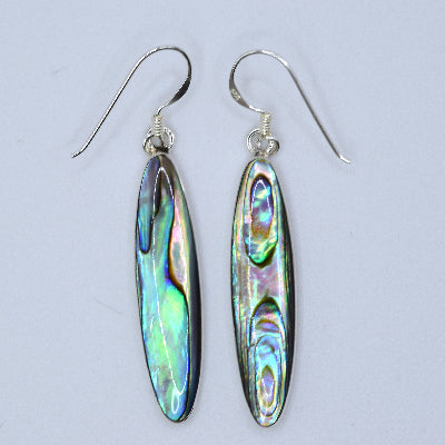 Long Oval Drop Earrings
