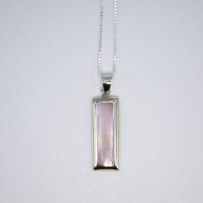 Medium Rectangle Pendant with Silver Border