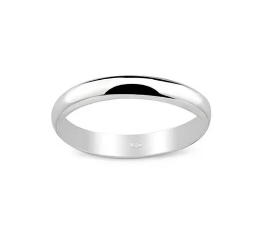 3mm Plain Silver Ring