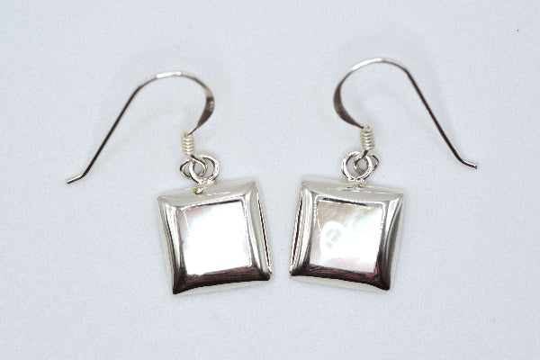 Square Drop Earrings with border