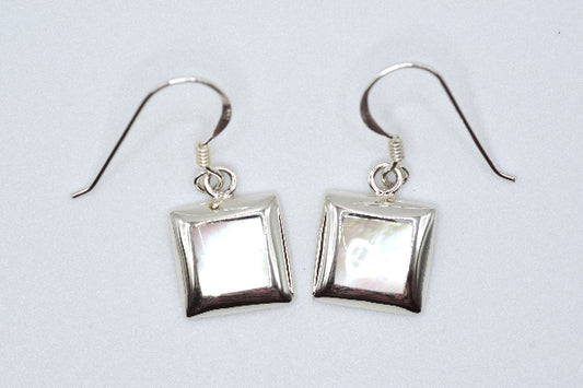 Square Drop Earrings with border
