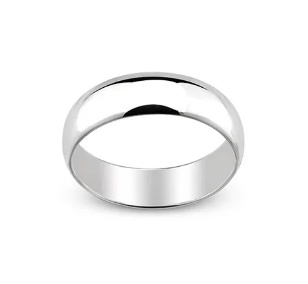 Plain Silver 6mm Ring