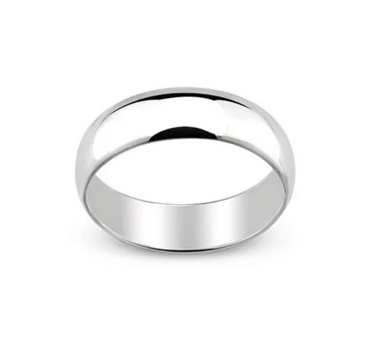 Plain Silver 6mm Ring