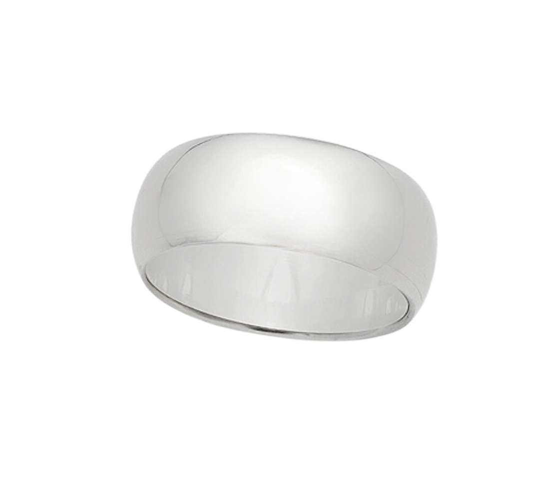 9mm Plain Silver Ring