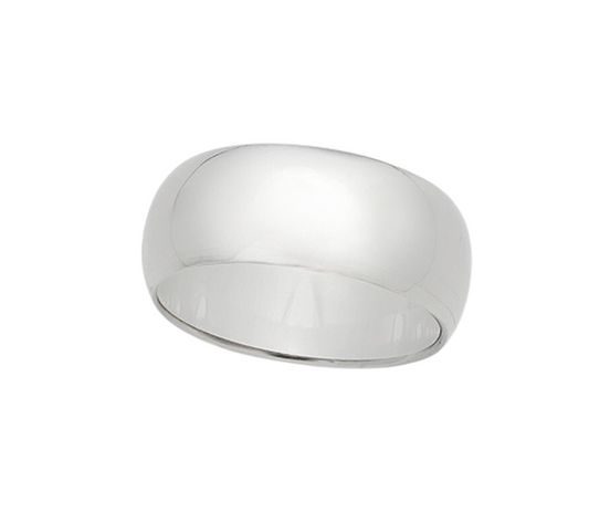 9mm Plain Silver Ring