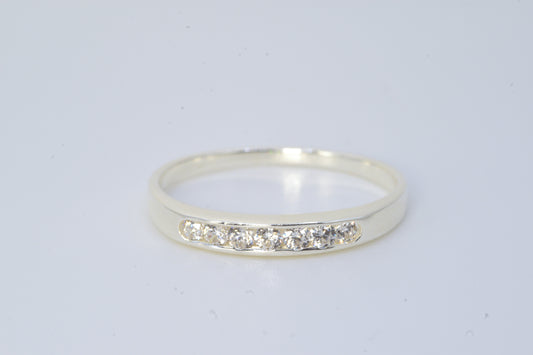Half Eternity CZ Ring