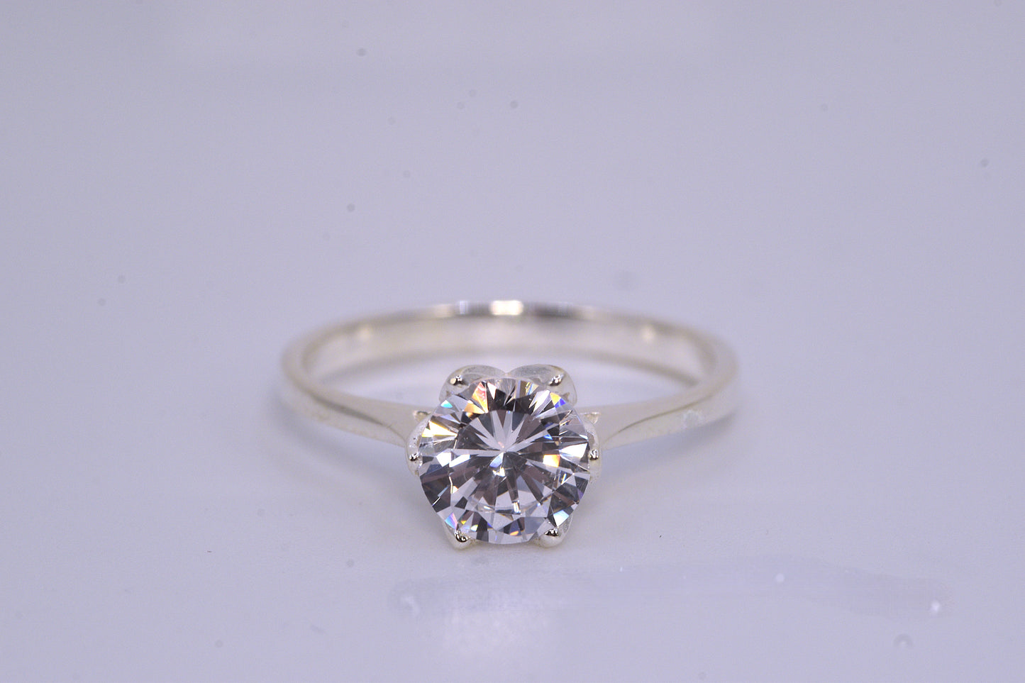 Large Round CZ Solitaire Ring