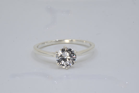 Medium Round CZ Solitaire Ring