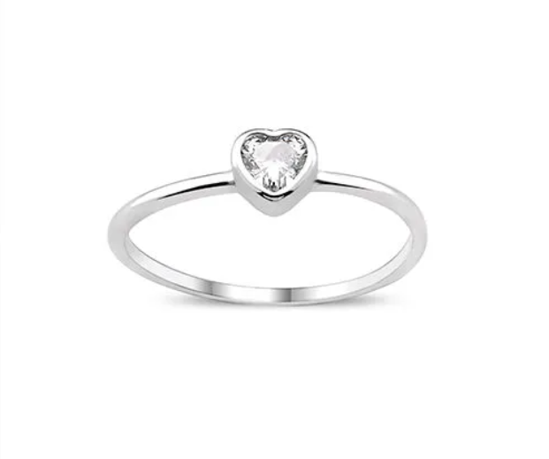 CZ Heart Ring