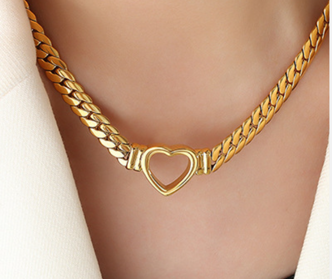 Valencia Heart Chain Necklace