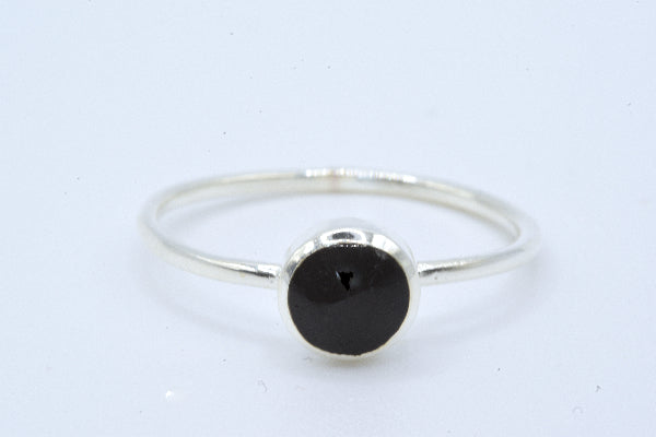 Small Round Stone Ring