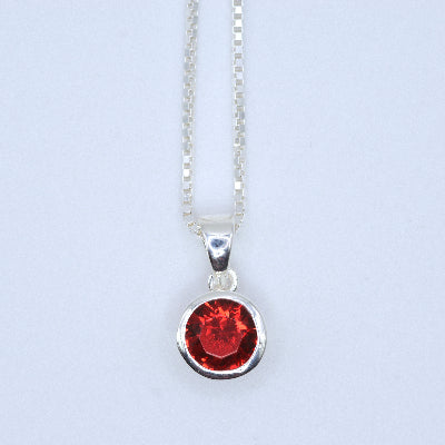 Ruby Red CZ Necklace