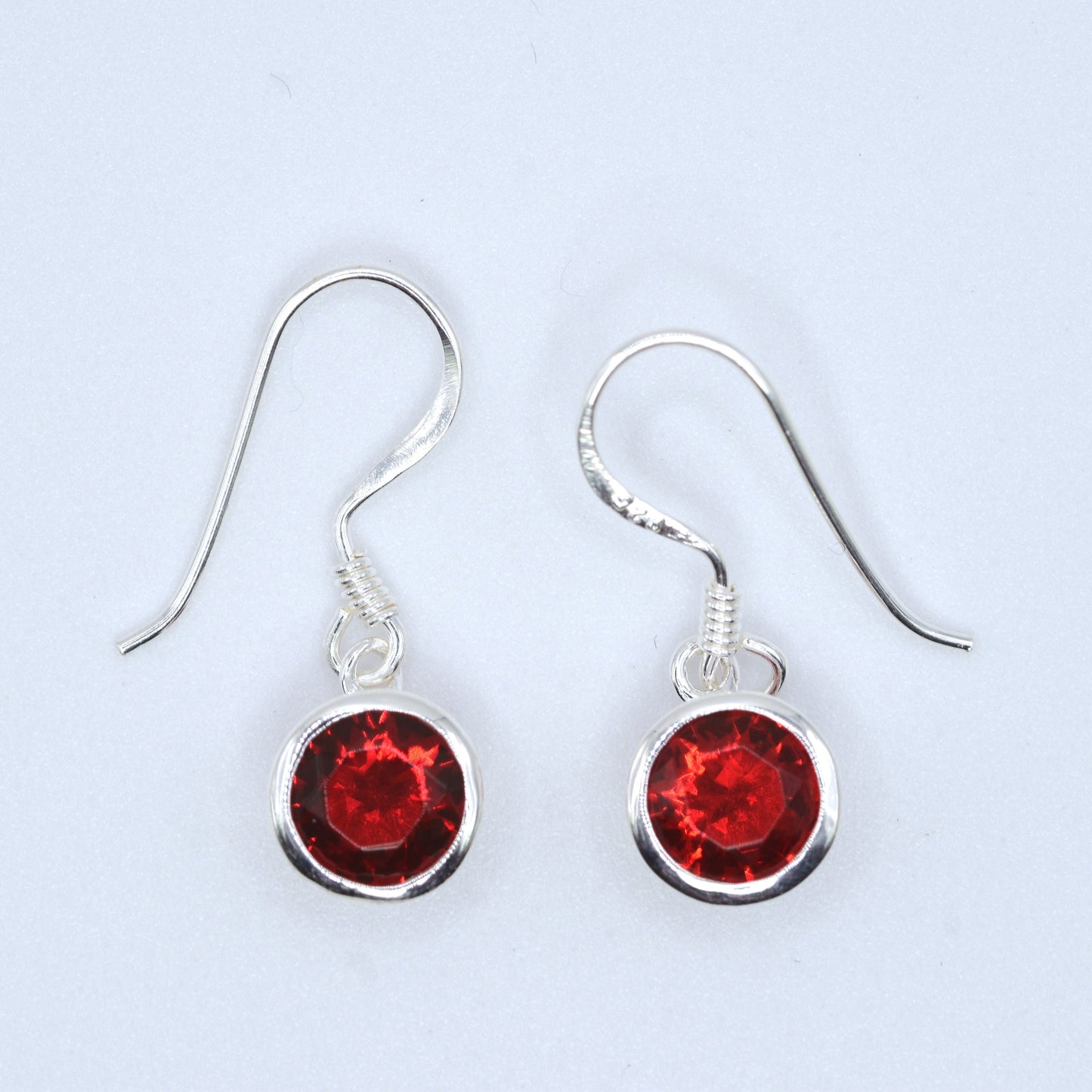 Ruby Red Drop Earrings