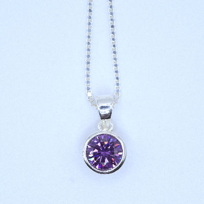 Dark Amethyst CZ Necklace