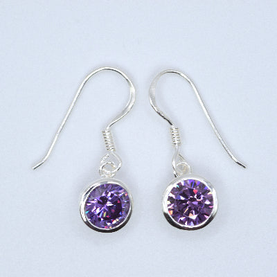 Dark Amethyst Drop Earrings
