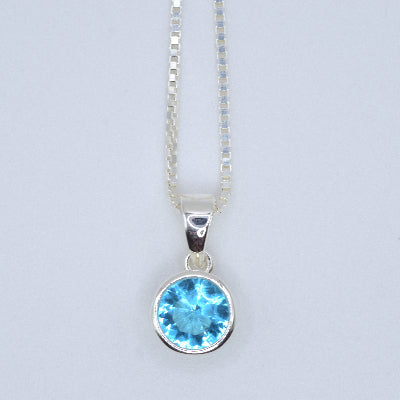 Blue Zircon CZ Necklace