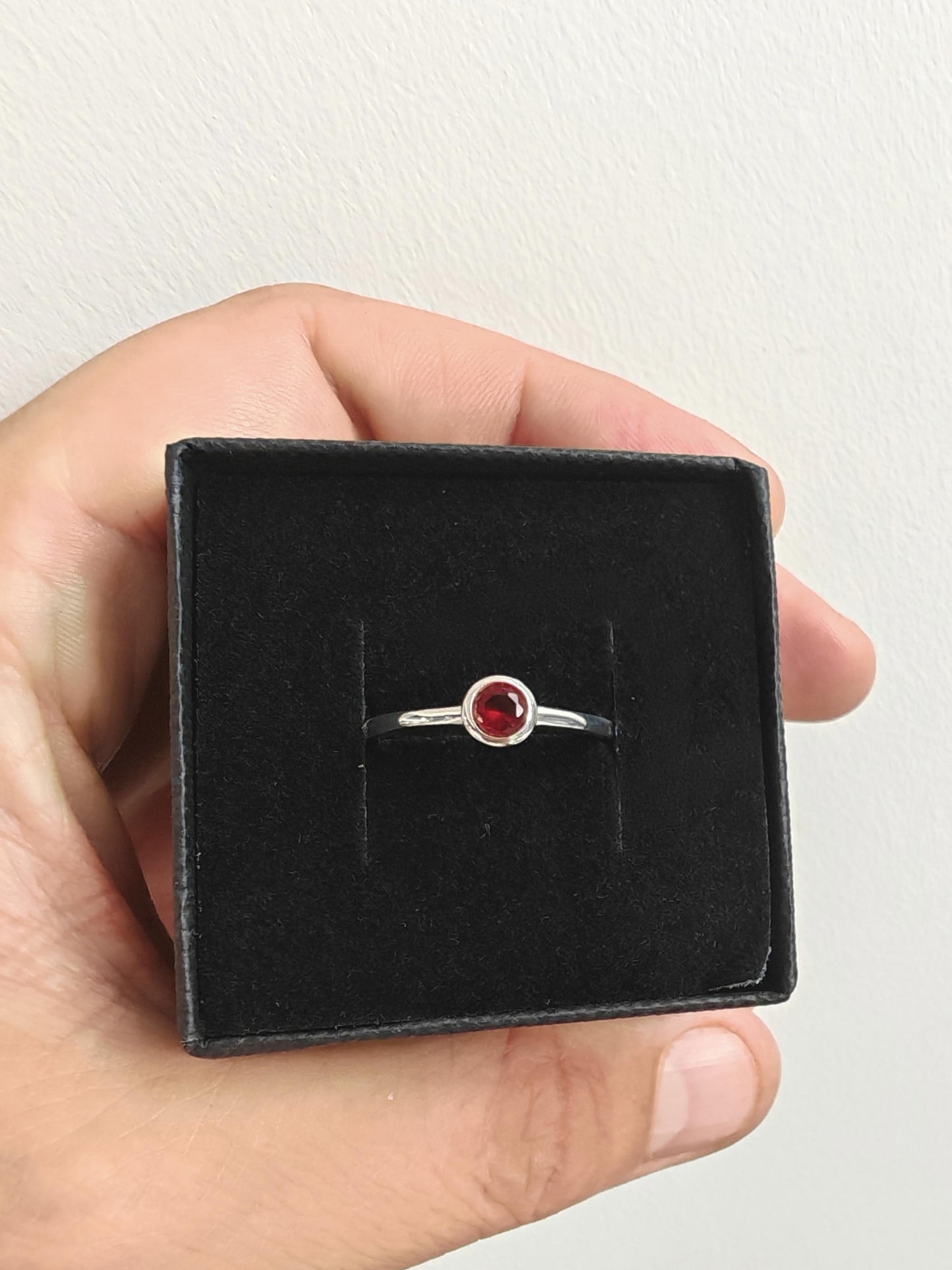 Classic CZ Birthstone Round Ring