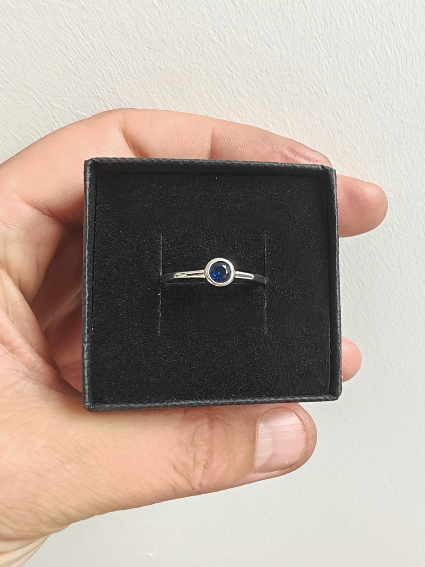 Classic CZ Birthstone Round Ring